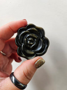 Golden Sheen Obsidian Flower