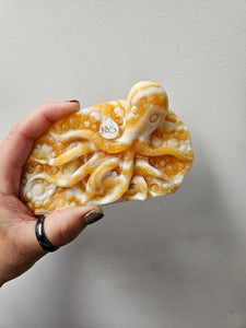 Orange Calcite Octopus Carving