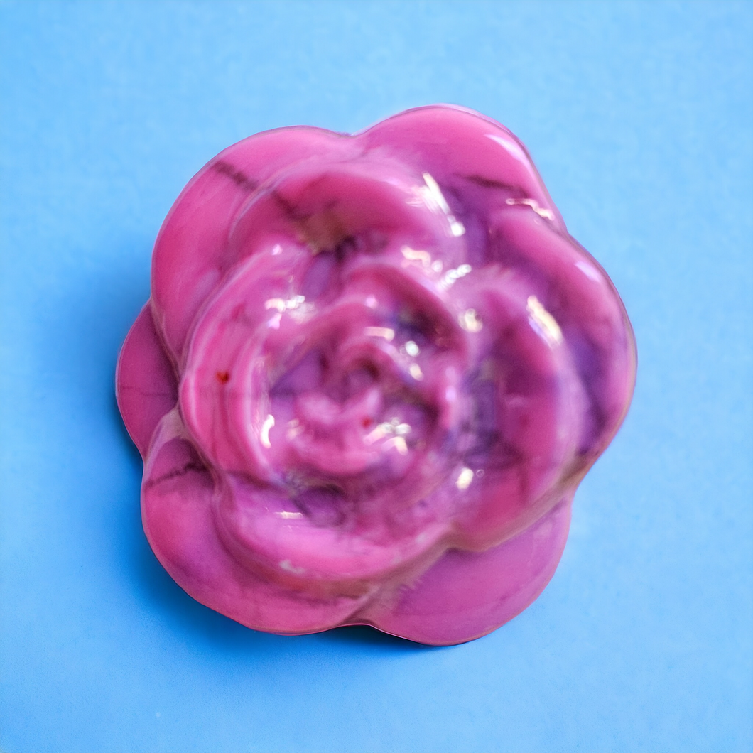 Rose - Pink Aura Howlite