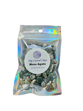 Moss Agate Chip Bag 60g