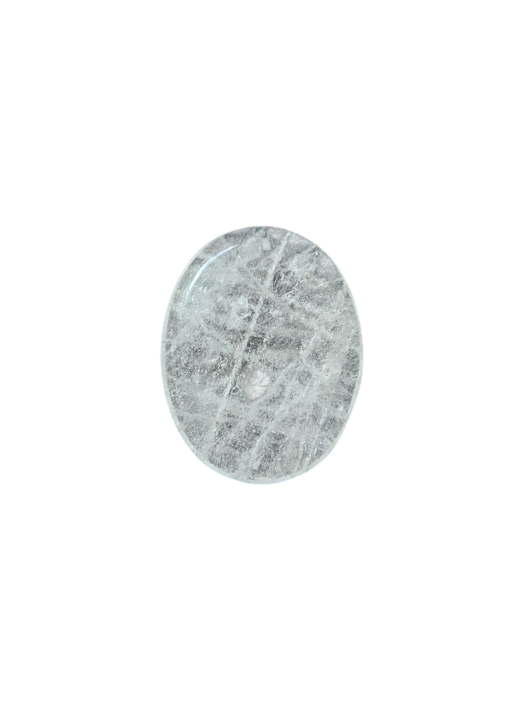 Clear Quartz Oval Worry Stone