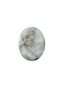 Africian Bloodstone Oval Worry Stone