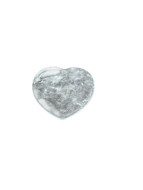 Clear Quartz Heart Worry Stone