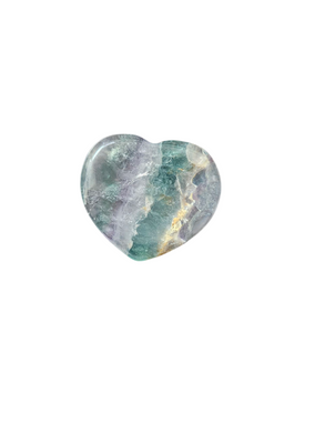 Rainbow Fluorite Heart Worry Stone