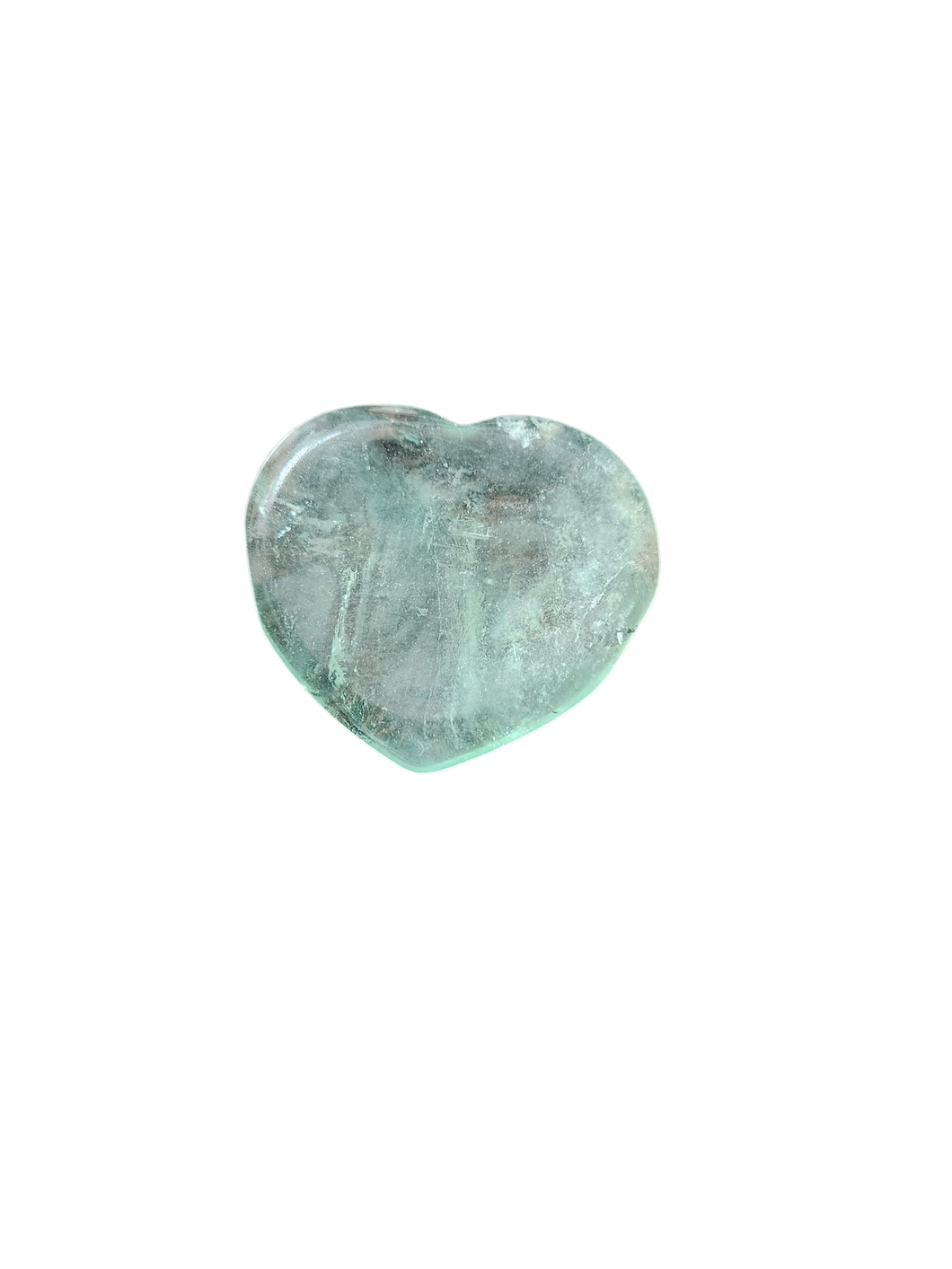 Green Fluorite Heart Worry Stone