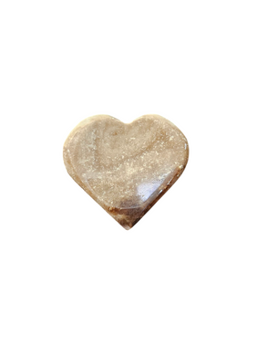 Chocolate Calcite Heart Worry Stone