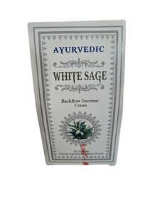 White Sage Backflow Incense Cones - 10 Pack