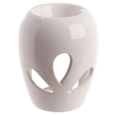 Curvy White Oil Burner