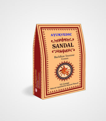 Sandal Backflow Incense Cones - 10 Pack
